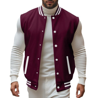 Herren Weste Sportlich mit Druckknöpfen und Taschen