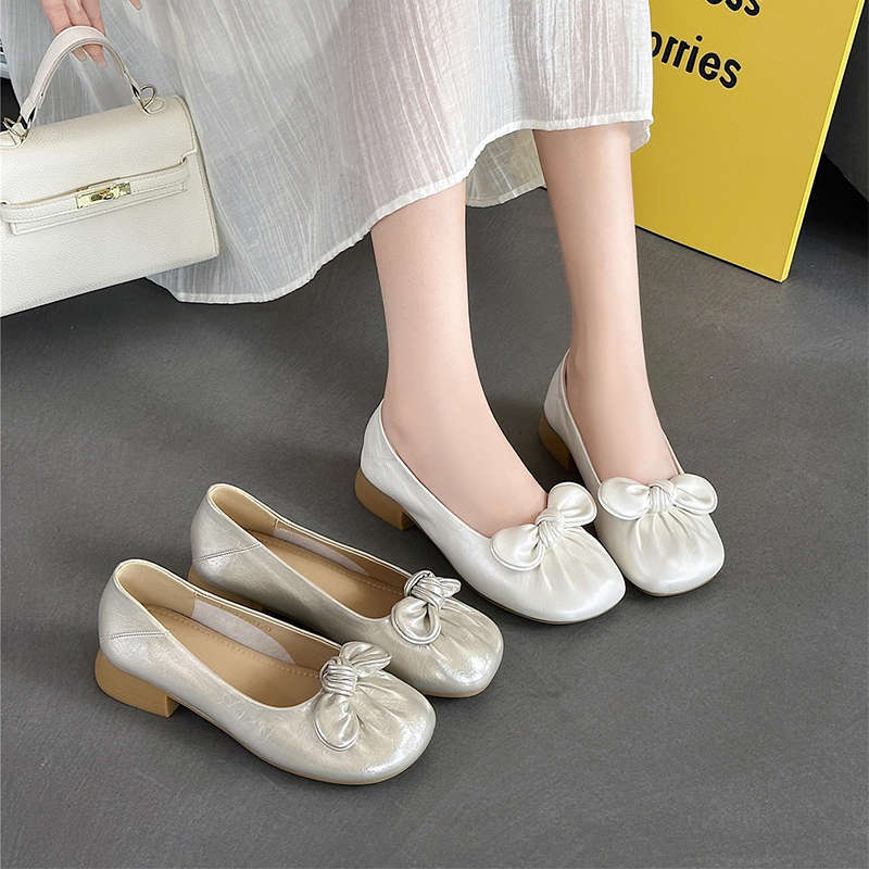 Damen Ballerinas Elegante Schleifen Bequem - BerlinGlamour
