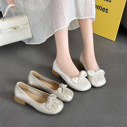 Damen Ballerinas Elegante Schleifen Bequem - BerlinGlamour