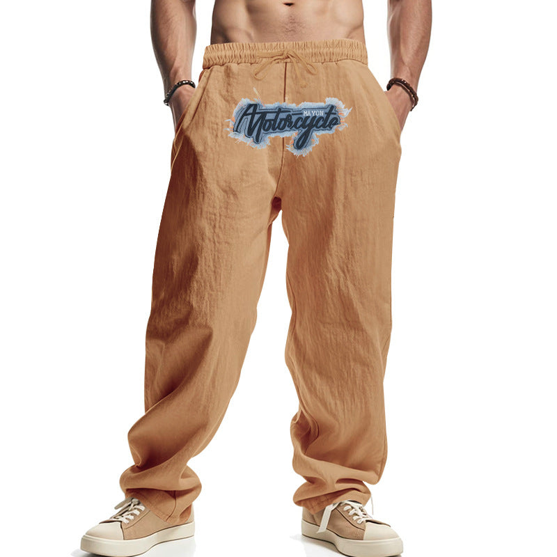 Herren Freizeithose Bequem Elastisch Mit Logo