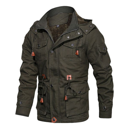 Herren Outdoor-Jacke Warm Gefüttert mit Taschen
