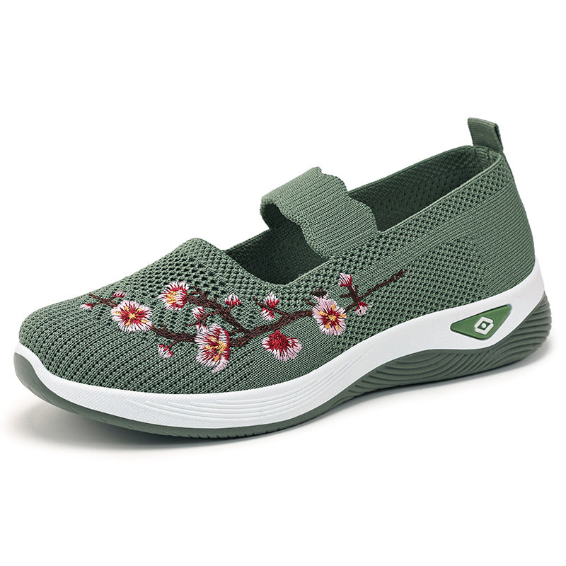 Damen Slip-On Schuhe Atmungsaktiv Modisch Bequem