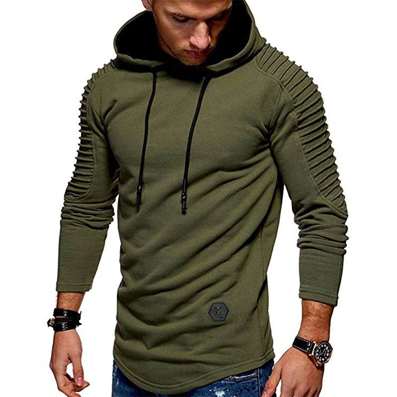 Herren Kapuzenshirt Modern Struktur Ärmel Trendig