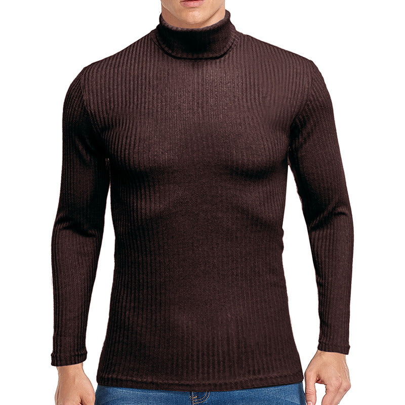 Herren Rollkragenpullover Strick Fein Strukturiert Elegent