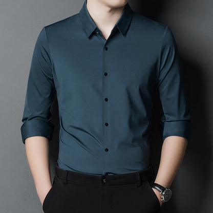Herren Hemd Elegant Langarm Moderner Schnitt