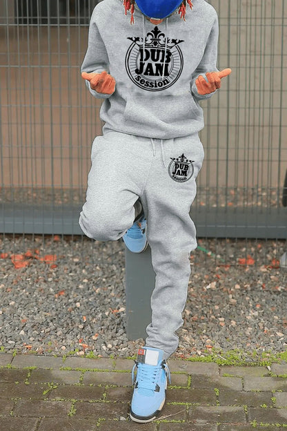 Herren Hoodie Set Grafikdruck Sportlich Modern