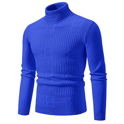 Herren Turtleneck Pullover Strukturiert Modern