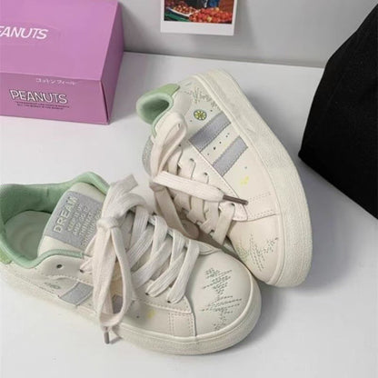 Damen Sneaker Bunt Grafik Bequem