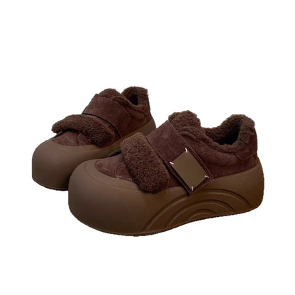 Damen Sneaker Plüsch Gefüttert Warm Bequem
