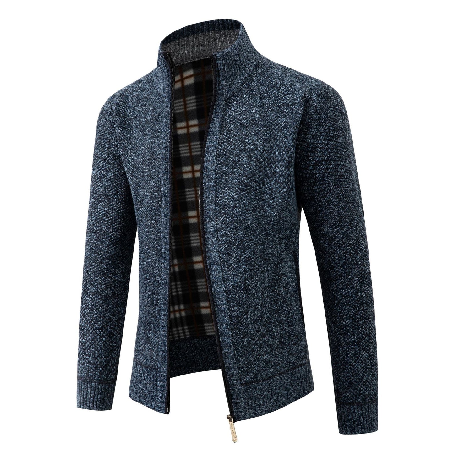 Herren Strickjacke Modern Stehkragen Elegante Optik
