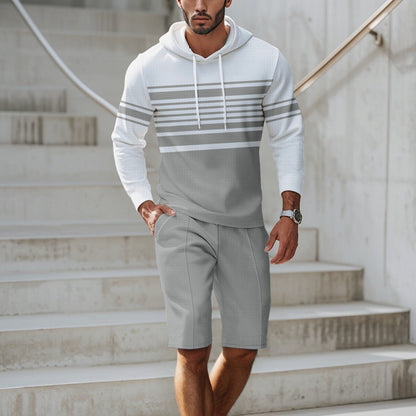 Herren Kapuzenshirt Sportlich Modern Mit Struktur - BerlinGlamour