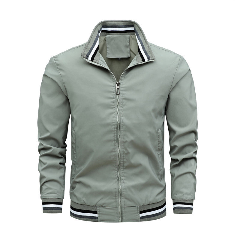 Herren Freizeitjacke Leicht Moderner Stehkragen