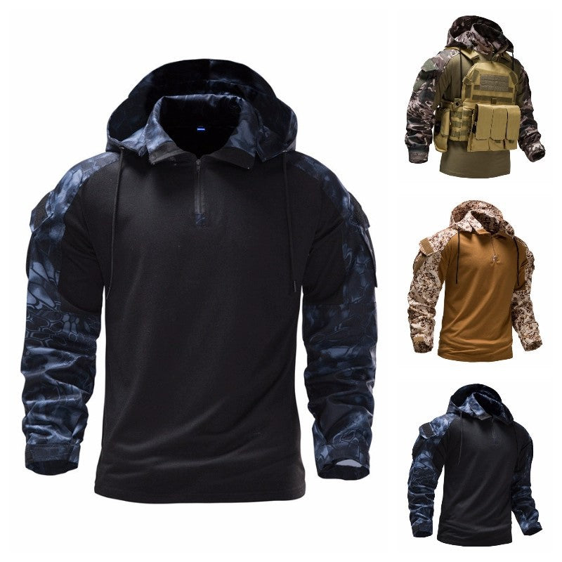 Taktischer Herren Pullover Camouflage Kapuze Outdoor