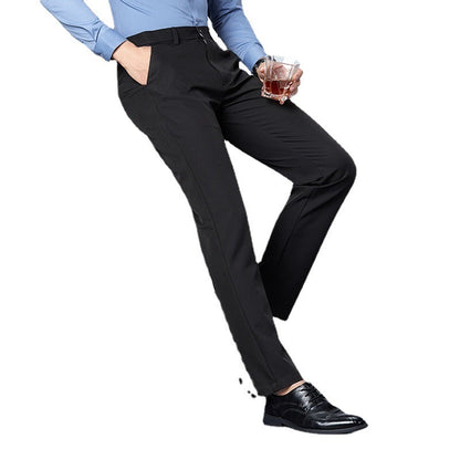 Herren Anzughose Klassisch Schwarz Slimfit