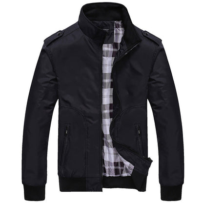 Herren Übergangsjacke Modern mit Reißverschluss und Taschen - BerlinGlamour