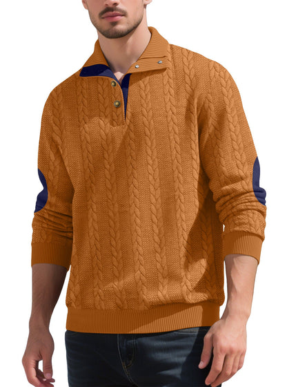 Herren Strickpullover Modern mit Kontrastdetails Hochwertig