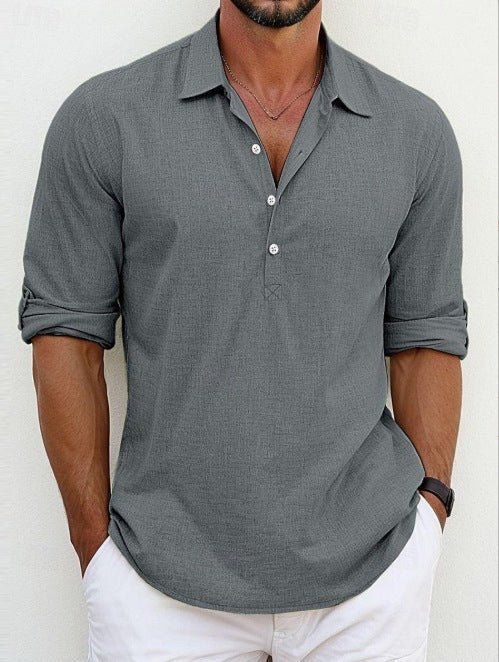 Herren Langarmhemd Modern Berlin Stil