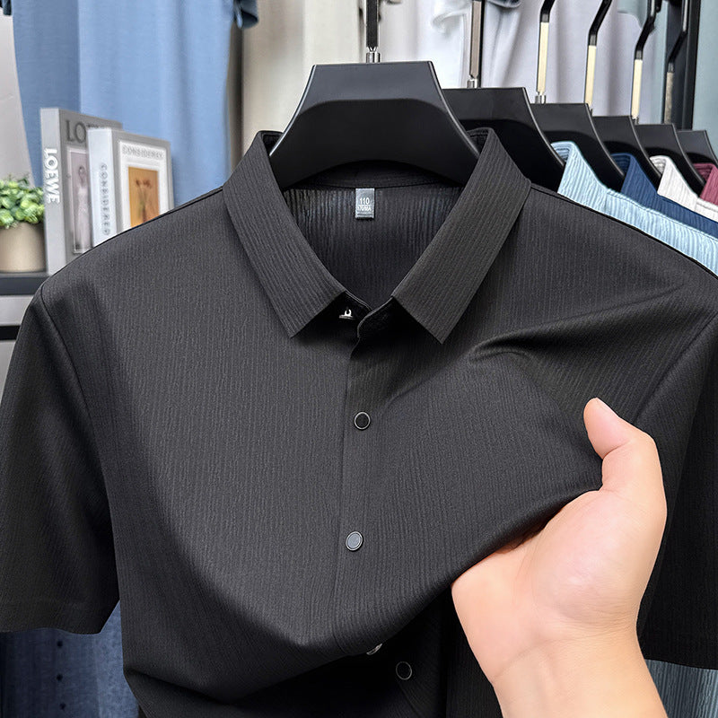 Herren Kurzarmhemd Elegant Feinbaumwolle Slimfit