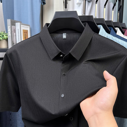 Herren Kurzarmhemd Elegant Feinbaumwolle Slimfit
