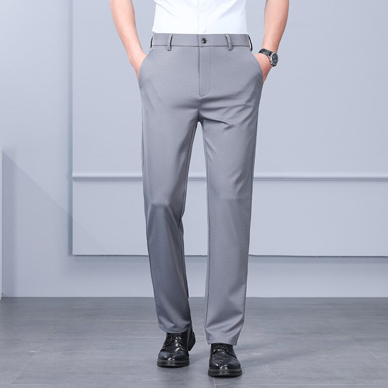 Herren Slimfit Businesshose Elegant Schwarz