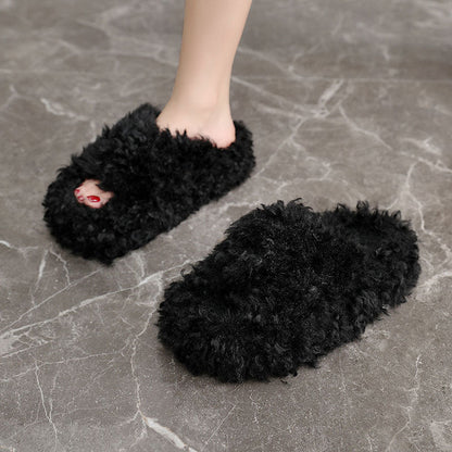 Damen Hausschuhe Flauschig Warm Weich