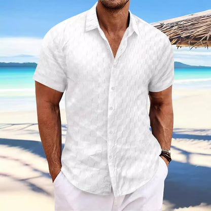 Herren Sommerhemd Modern Strukturiert Berlin Style