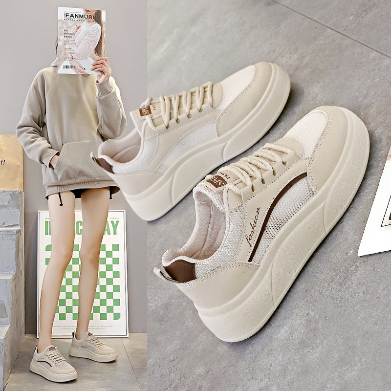 Damen Sneaker Komfortabel mit dicker Sohle und Mesh Oberfläche - BerlinGlamour