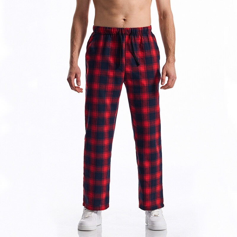 Herren Pyjamahose Weich Flanell Warm Bequem