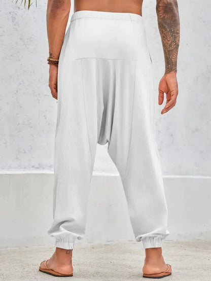Herren Haremshose Elastisch Bequem Mit Taschen