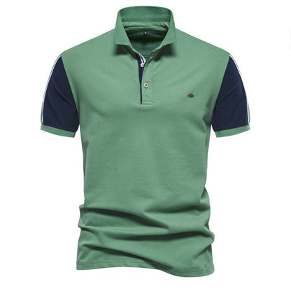 Herren Polohemd Kontrast Ärmel Modern Berlin Style