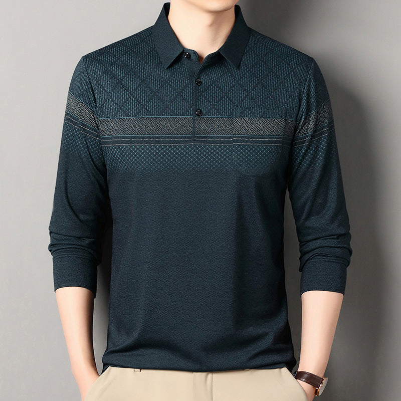 Herren Poloshirt Langarm Strukturiert Modern Berlin - BerlinGlamour