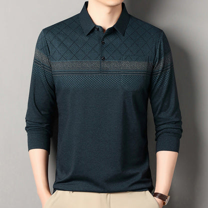 Herren Poloshirt Langarm Strukturiert Modern Berlin - BerlinGlamour