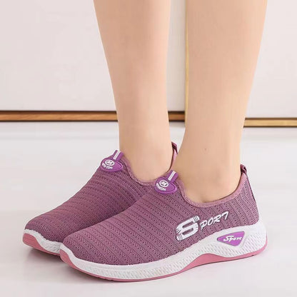 Damen Sportsneaker atmungsaktiv Mesh Sneaker Schwarz