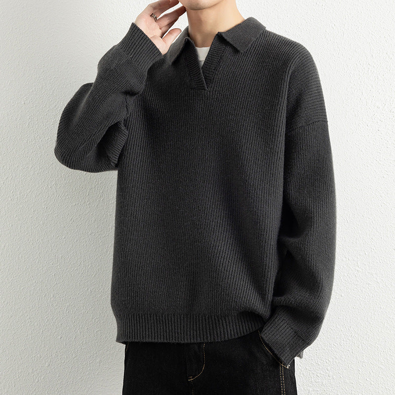 Herren Strickpullover Modern V-Ausschnitt Sportlich - BerlinGlamour