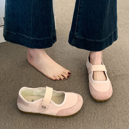 Damen Ballerinas Komfort Atmungsaktiv Verstellbar