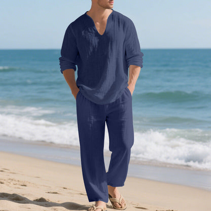 Herren Strand-Outfit atmungsaktiv Baumwolle Sommer