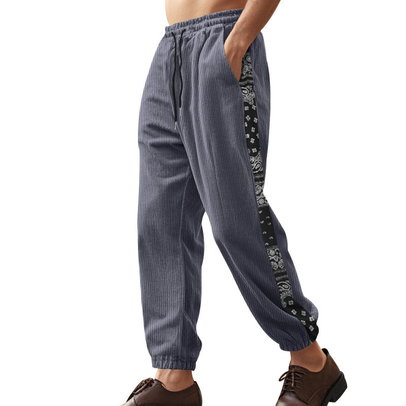 Herren Freizeithose Modern mit Muster Seitenstreifen - BerlinGlamour