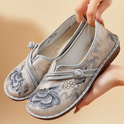 Damen Slippers Komfortabel Floralmuster Elastisch - BerlinGlamour