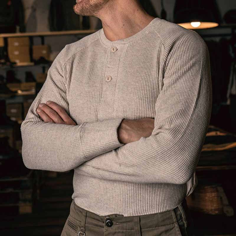 Herren Pullover Rippstrick Hochwertig Knopfleiste Modern - BerlinGlamour