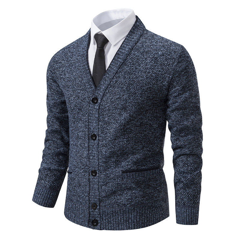 Herren Strickjacke V-Ausschnitt Elegante Details Modern - BerlinGlamour