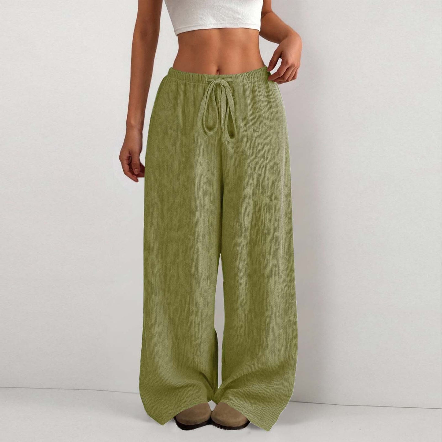 Damen Sommerhose Leicht Bequem Gummizug elastisch