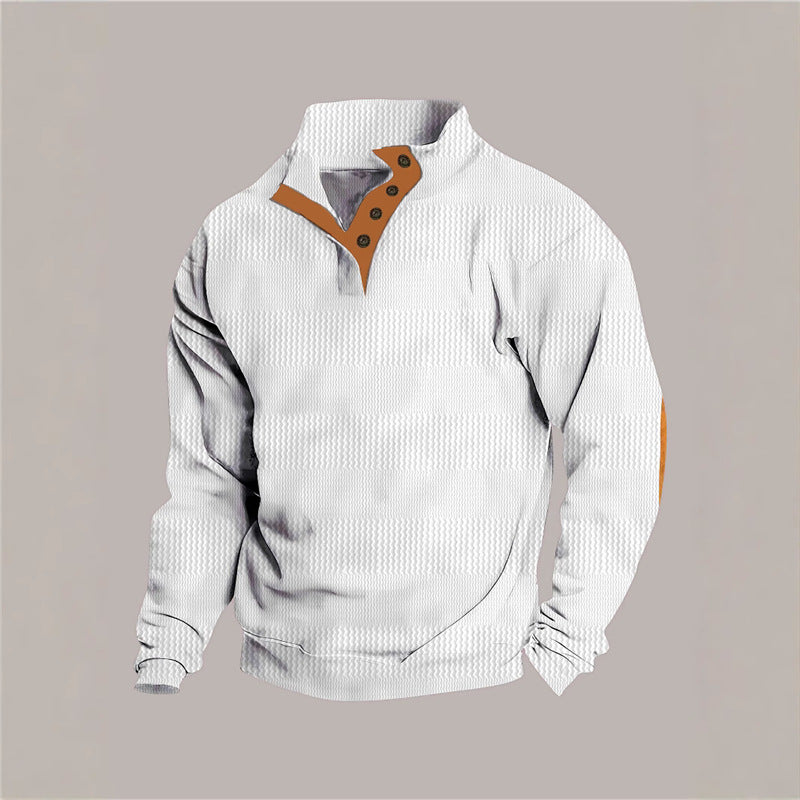 Herren Pullover Modern Strukturiert Kragen Trendy