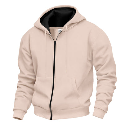 Herren Kapuzenpullover Hochkragen Doppellagig Modern