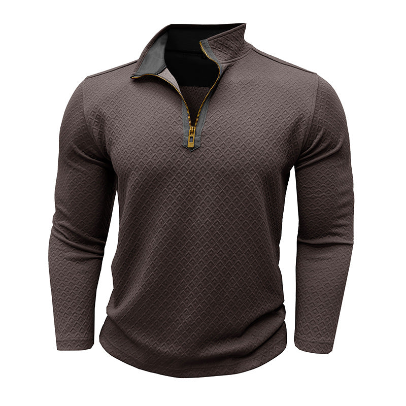 Herren Langarm-Pullover Stehkragen Hochwertig Modern