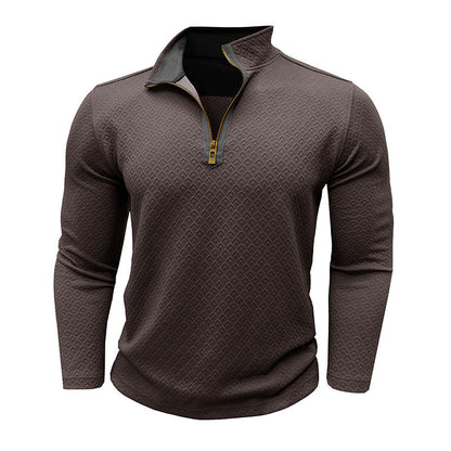 Herren Langarm-Pullover Stehkragen Hochwertig Modern