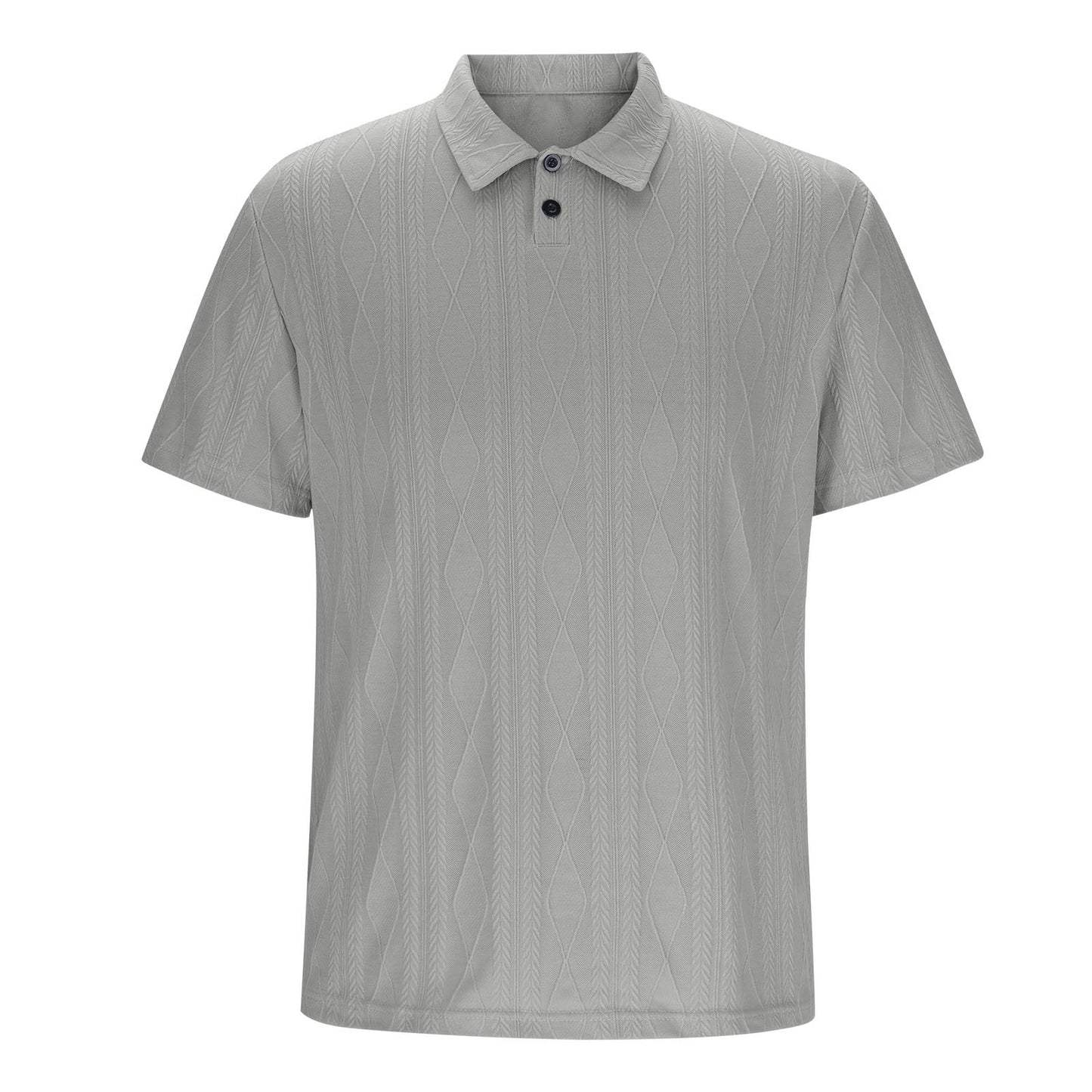 Herren Oberhemd Kurzarm Modern Rautenmuster Elegant