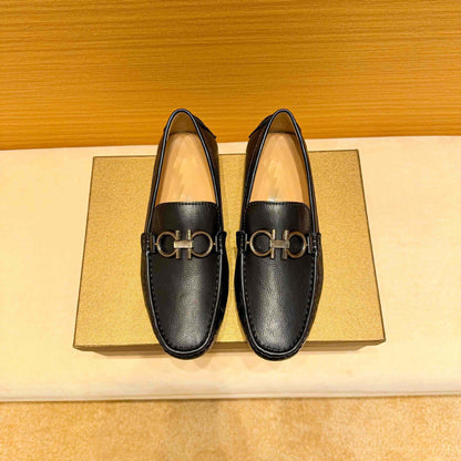 Damen Mokassins Leder Elegante Schuhe mit Zierdetails - BerlinGlamour