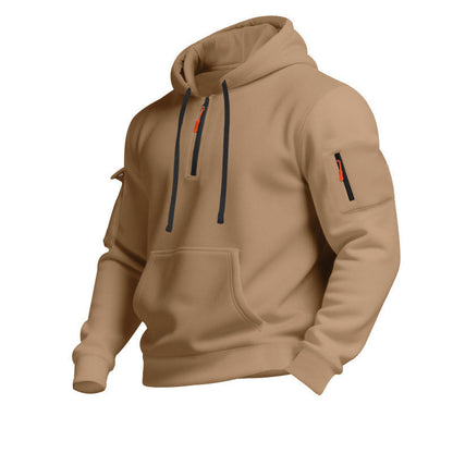 Schöne Sportliche Kapuzenpullover mit Reißverschluss und praktischen Taschen BerlinGlamour.