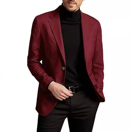 Herren Blazer Modern Slim Fit mit Taschen dunkel