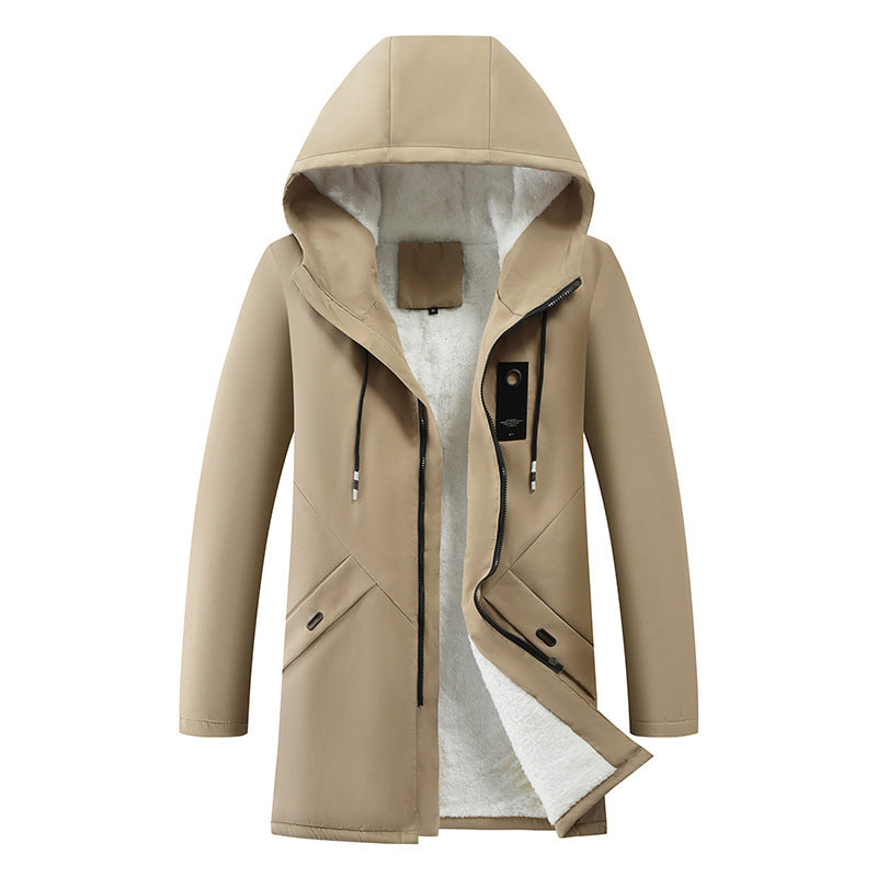 Herren Winterjacke Isoliert Warm Reißverschluss Taschen Modern